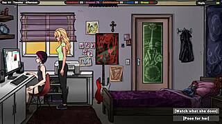 jenny catches exhibitionist jerking huge cock in locker room