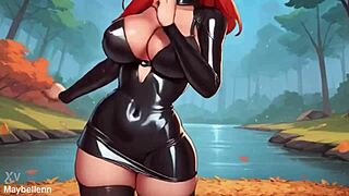 Latex Lingerie Big Boobs Hard Nipples Sexy Dance Free Hentai Game