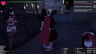 manaka flashes bdsm toys public in sfm xmax town gifting mod gameplay