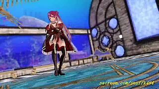 novr's mmd marine sways seductively in 3d hololive hentai dance on sailor outfit
