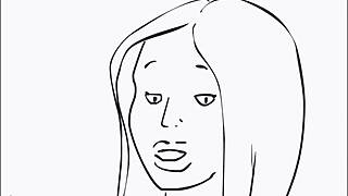 big tits body melts into smooth skin absorption fetish animation