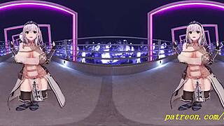 Noel sways seductively in VR180 MMD 3D Hololive dance temptation