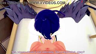 albedo's succubus tits tease overlord hardcore pounding