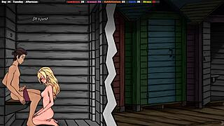 jenny catches exhibitionist jerking huge cock in locker room