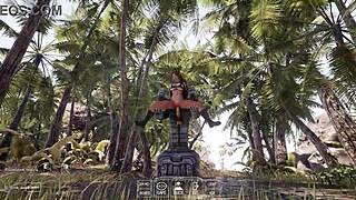 lara croft's massive ass gangbanged by monsters after cave puzzle solved