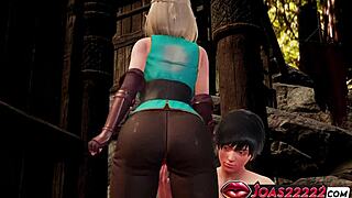 blonde elf princess zelda kisses teases pussy fingering anal vibrator squirt!