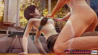 Naughty Nagisa's Big Tits Massage Leads to Wet Pussy Lick and Piledriver Squirting Moans!