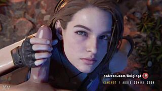 jill valentine's teasing handjob strokes