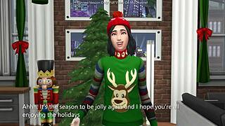 Hey babe my horny girlfriend rides me cowgirl then takes my creampie missionary rough for Christmas in this Sims 4 3D animation!