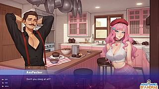 Curvy huge tits waifu joins myside patch in sexy gameplay episode one