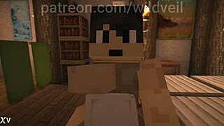 Huge tits minecraft babe rides dick deep in mountain home cabin 🏔️🍆💦