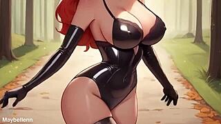 Latex Lingerie Big Boobs Hard Nipples Sexy Dance Free Hentai Game