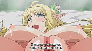 hentai legend elf's pussy and tits ravaged in epic fantasy fuckfest