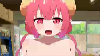 Ilulu hentai babe takes monster cock deep in every hole raw