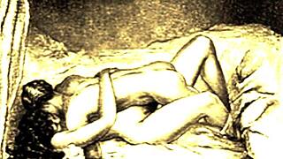 vintage erotic drawings showcase hairy retro beauties