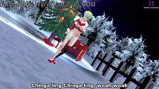 Zenless Zone Zero MMD merry Christmas Mr. Lawrence Evelyn blonde bombshell dances into uncensored 3d hentai holiday frenzy!!