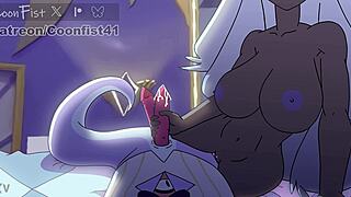 I crave Sir Pentious handjob in that Hazbin Hotel room till he explodes cum everywhere