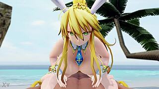 MMD Cowgirl Bunny Girl RIDES Big Ass Tits Slut Style!! 🐰🍑