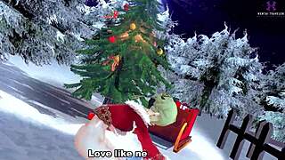 Zenless Zone Zero MMD merry Christmas Mr. Lawrence Evelyn blonde bombshell dances into uncensored 3d hentai holiday frenzy!!