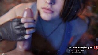 Jill Valentine Unleashes Kinky Handjob Facial Blast!