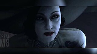 Alcina Dimitrescu unleashes big ass blowjobs and doggystyle cumshots