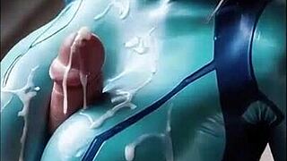 massive cumshots drench ai generated babes in huge hentai blowjob explosion