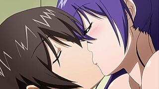 hentai babe sucks huge cock between massive tits