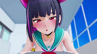 Kyouyama sneaks blowjob cowgirl ride creampie sex at work office