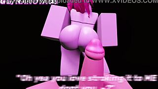 slutty roblox stripper grinds big ass lap while giving joi instructions