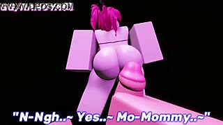 slutty roblox stripper grinds big ass lap while giving joi instructions