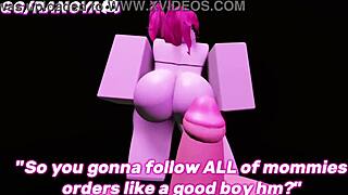 slutty roblox stripper grinds big ass lap while giving joi instructions