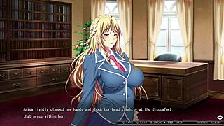 Kyonyuu reijo mc gakuen part 18 yuriko alt route big tits monster cock creampie squirting orgasm anime hentai