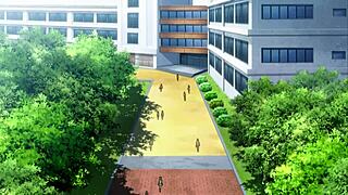 hentai babe sucks huge cock between massive tits