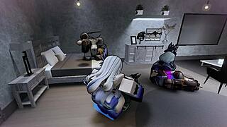 our fontaine girls go wild in massive futanari orgy with big cocks and tits