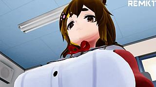 What dreams does the emo giantess uniform girl chase in MMD?