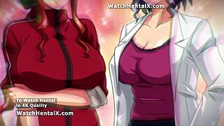 two hot anime girls crave blowjobs creampies and doggystyle pounding