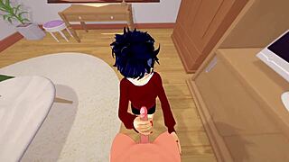 Imagine plunging deep into Noodle's Gorillaz world for raw POV sex