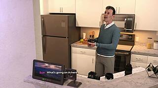 bimbo milf's fake tits throb in public sauna heat