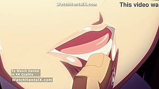 this anime hentai teen with big ass natural tits gets hardcore doggystyle creampie from teacher after blowjob pussy lick