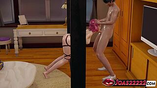 Pink-Haired Adela Tongue Licks Glans Teases Titjob Glory Hole Mouth Fucks Cumshot 3D Hentai New Year