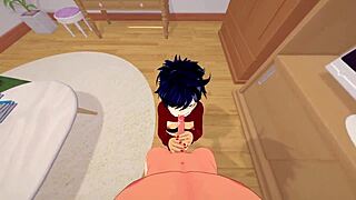Imagine plunging deep into Noodle's Gorillaz world for raw POV sex