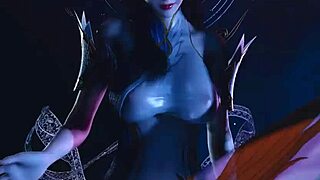 Curvy BBW Asian anime babe with big ass big tits and natural boobs rides monster big black cock to creampie in cute 3d hentai animation