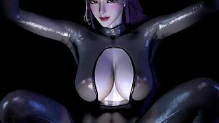 She rides that addictive 3D hentai loop with big tits bouncing