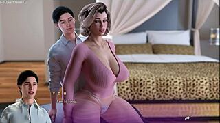 Married Milf Bride Stuck Rubbing Big Ass on Cock Until Explosive Cum in Hentai Game