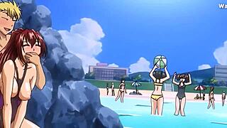 Anime hentai girlfriend spreads legs for boyfriend's tongue on pussy then rides cock doggystyle creampie finish