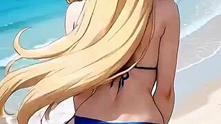 Pregnant Pokémon Cynthia Flaunts Body, Kisses, and Licks on Beach