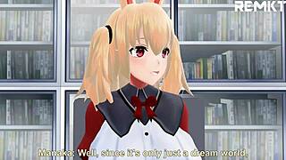 What dreams does the emo giantess uniform girl chase in MMD?