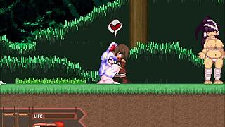 fobs wild rabbit hops through forest in cute anime nature animation