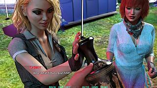 Spider rescues curvy giant teen in sexy Name88s triangle encounter