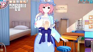 yuyuko's massive tits get groped hard in koikatsu 3dcg hentai